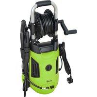 Outsunny 1800W High Pressure Washer, 150 Bar Pressure, 420 L/h Flow, Portable Power Washer Jet Wash Cleaner with Adjustable Nozzle, 6M Hose, Hose Reel, Steel Handle for Home Patio Car Driveway, Green