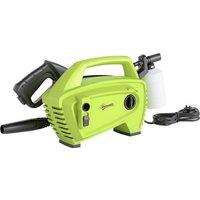 Outsunny 1600W High Pressure Washer, 130 Bar Pressure, 390 L/h Flow, Portable Power Washer Jet Wash Cleaner with Adjustable Nozzle, 6M Hose, Handle for Home Patio Car Driveway, Green