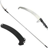 Outsunny 1.8-2.9 m Extendable Tree Pruner, Tree Lopper Long Reach Telescopic with Extendable Handle & 40 cm Saw, Lightweight Manual Pole Saw for High Branches Trimming