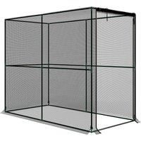 Outsunny Fruit Cage Bird Netting, Brassica Cage Plant Protection Tent with Zipped Door, Anti Bird, Insects, Small Animals, Black