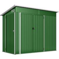Outsunny 7.5 x 4.3ft Metal Garden Storage Shed, Waterproof Outdoor Shed with Triple Lockable Door, Gloves, Vents, Green