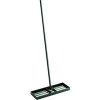 Outsunny Lawn Levelling Rake, 76 x 26 cm Lawn Leveller Lute with 169 cm Handle for Grass Soil Sand Yard Golf Course