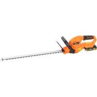 Outsunny 20" Cordless Hedge Trimmer, 18V Electric Hedge Cutter with 51cm Dual Action Blade, 2000mAh Battery and Charger