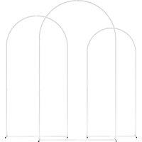 Outsunny Wedding Arch Frame Set, Metal Balloon Arch Stand Set, Balloon Arch Stand Set for Birthday Party, 2.2, 2, 1.8 m White