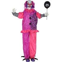 Outsunny 57 Scary Animated Clown Decoration - Pink/Purple