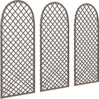 Outsunny Garden Arch, Garden Arbor with 8mm Wicker and Dome Top, Natural Wood Finish