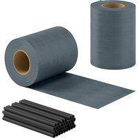 Outsunny 2Pcs Privacy Garden Screen Fence, UV Resistant Waterproof Windbreak Fencing, 35mx19cm, Grey