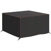 Outsunny Garden Furniture Cover, Waterproof Patio Furniture Cover with Air Vent, 420D Oxford Fabric, 125 x 125 x 74 cm, Black