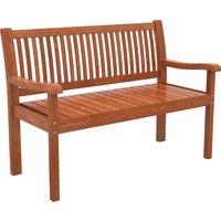 Outsunny Garden Bench 2 Seater, Wooden Outdoor Bench with Waterproof Cover, Garden Seat with Ergonomic Backrest