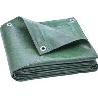 Outsunny 3 x 4m Waterproof Tarpaulin, 90GSM Tear-Resistant PE Tarp with Reinforced Grommets, UV Protected Cover