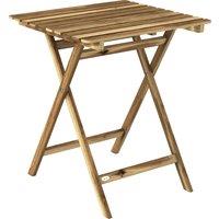 Outsunny Outdoor Coffee Table Foldable Wooden Garden Table for Patio Balcony Natural Wood