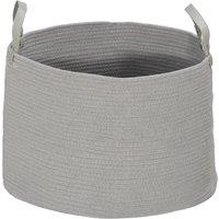 HOMCOM Laundry Hamper with 2 Handles, 88L Cotton Rope Laundry Basket, Machine Washable, Grey Aosom UK