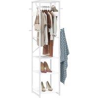 HOMCOM Multi-Storage Clothes Rack - White