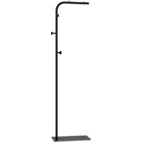 HOMCOM Clothing Rack with 3 Side Hooks, Garment Rack with Marble Base, 45 x 25 x 169 cm, for Bedroom, Bathroom, Black