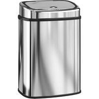 HOMCOM 50L Stainless Steel Sensor Bin - Silver Tone