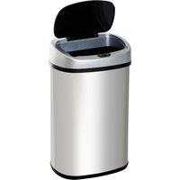 HOMCOM Stainless Steel Sensor Dustbin Automatic Touchless Rubbish Garbage Waste Bin 48L Aosom UK