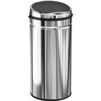HOMCOM 42L Stainless Steel Sensor Bin - Silver Tone