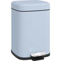 HOMCOM 12L Modern Boxy Metal Home Kitchen Bin - Light Blue