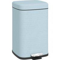 HOMCOM 20L Modern Boxy Metal Home Kitchen Bin - Light Green Aosom UK