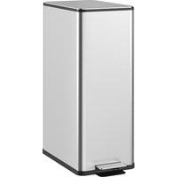 HOMCOM 20L Kitchen Pedal Bin, Slim Stainless Steel Rubbish Bin, Removable Inner Bucket, Soft-Close and Stay-Open Lid, Silver Tone