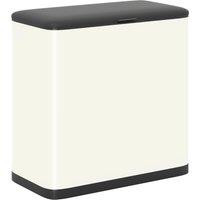 HOMCOM 8L Hanging Kitchen Bin, Rubbish bin with Lid and Removable Inner Bucket for Kitchen Cabinet Door, Under Sink, Office
