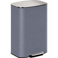 HOMCOM 50L Kitchen Bin with Soft-Close Lid and Stay-Open Function, Stainless Steel Pedal Bin with Removable Inner Bucket, Carry Handle for Kitchen, Office, Home, Grey