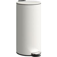 HOMCOM Kitchen Bin, 30 Litre Pedal Rubbish Bin with Removable Bucket, Cream