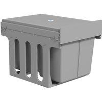 HOMCOM Pull Out Bin, Under Sink Bin - 3 Removable Compartments (15L + 2 x 8L) for 400mm Cabinets, Light Grey