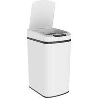 HOMCOM 12L Sensor Bin, Automatic Touchless Motion Sensor Kitchen Bin with Fingerprint Resistant Stainless Steel, White