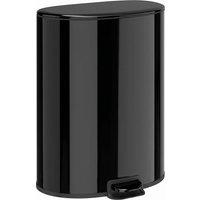 HOMCOM 50L Kitchen Pedal Bin, Rubbish Bin with Soft-Close and Stay-Open Lid, Removable Inner Bucket, Black