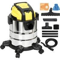 HOMCOM Wet and Dry Vacuum Cleaner, 1200W 20L Wet & Dry Vacuum Cleaner w/ Blower, Triple Filters for Workshop, Home, Carpet