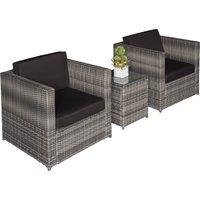 Outsunny 2 Seater Rattan Garden Furniture Sofa Furniture Set W/Cushions, Steel Frame-Grey Aosom UK