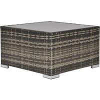 Outsunny Rattan Coffee Table Ready to Use Outdoor Furniture Suitable for Garden Backyard Deep Grey Aosom UK