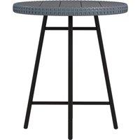 Outsunny PE Rattan Side Table Grey Aosom UK