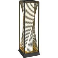 Outsunny Garden Rattan Lamp, 77 cm Tall Solar Rattan Floor Lamp, Solar Garden Light with Auto On/Off LED Lights, IP44 Waterproof for Outdoor, Porch, Pathway, Deck, Grey