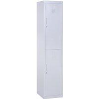 Vinsetto Steel Locker Cabinet, Lockable Office Storage with Shelves, Durable Cold-Rolled Steel, for Schools, Offices, Gyms, Grey Aosom UK