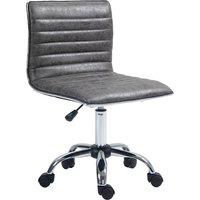 Vinsetto Armless Office Chair, Armless Breathable Microfiber Office Chair with Chrome Base for Home Office, Grey Aosom UK