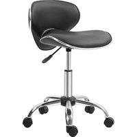 HOMCOM Adjustable Rolling Swivel Beauty Salon Chair, Stool for Spa, Black Aosom UK