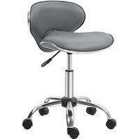 HOMCOM Adjustable Rolling Swivel Beauty Salon Chair, Stool for Spa, Grey Aosom UK