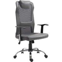 Vinsetto Ergonomic Desk Chair, High-Back Mesh Office Chair with Adjustable Headrest & Lumbar Support for Home & Study, Grey Aosom UK