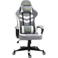 Vinsetto Ergonomic Gaming Chair with Lumbar Support, Adjustable Headrest and Swivel Wheels, PVC Leat