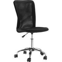 Vinsetto Swivel Office Chair, Ergonomic Armless Mid-Back Office Chair with Silent Swivel for Home & Study, Black Aosom UK