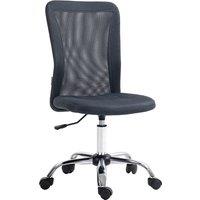 Vinsetto Armless Desk Chair, Mesh Office Chair with Adjustable Height, Breathable Back & Smooth Swivel Wheels, Dark Grey Aosom UK