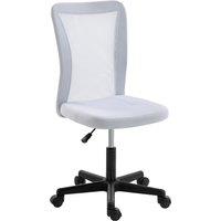 Vinsetto Mesh Office Chair Armless Swivel Executive Computer Desk Chair Adjustable Height Wheels White