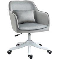 Vinsetto Executive Chair with Rechargeable Lumbar Massage Pillow, Electric Vibration Desk Chair for Home Office, Grey Aosom UK