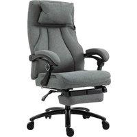 Vinsetto Ergonomic Office Chair with 2-Point Vibration Massage Pillow, USB Powered, Adjustable Height, Swivel, Grey Aosom UK