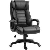Vinsetto High Back Massage Office Chair with 6-Point Vibration, Executive Office Chair w/ Extra Padded Swivel, Ergonomic Tilt, Black Aosom UK