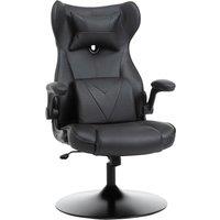 Vinsetto Video Game Chair w/ Lumbar Support, Racing Style Home Office Chair, Computer Chair w/ Swivel Base, Armrest, Headrest, Black Aosom UK