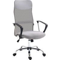 HOMCOM Mesh Office Chair, Ergonomic Office Chair with Dynamic Tilt & Adjustable Height for Home Office, Light Grey Aosom UK