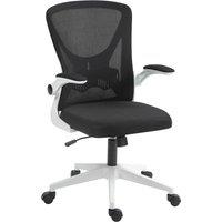 Vinsetto Swivel Office Chair, Ergonomic Mesh Office Chair with Flip-Up Armrests, Adjustable Tilt & Height, Black & White Aosom UK